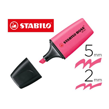 ROTULADOR STABILO BOSS FLUORESCENTE MINI ROSA