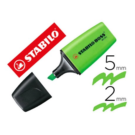 ROTULADOR STABILO BOSS FLUORESCENTE MINI VERDE
