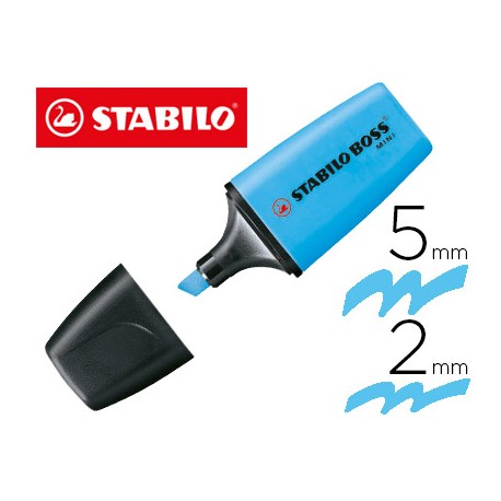 ROTULADOR STABILO BOSS FLUORESCENTE MINI AZUL