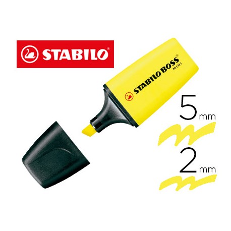 ROTULADOR STABILO BOSS FLUORESCENTE MINI AMARILLO