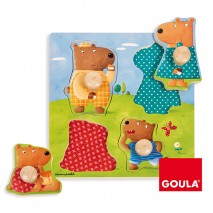 PUZZLE GOULA MADERA 4 PIEZAS FAMILIA OSOS