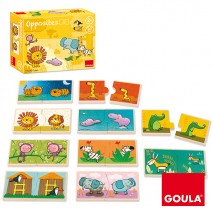 PUZZLE GOULA MADERA 20 PIEZAS CONTRARIOS LEO EL REY DE LA SELVA