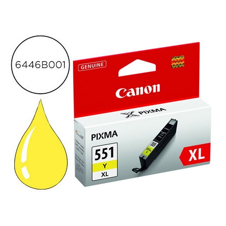 INK-JET CANON CLI-551 XL IP7250 / MG5450 / MG6350 AMARILLO