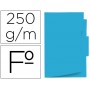 SUBCARPETA CARTULINA GIO FOLIO PESTAÑA CENTRAL 250 G/M2 AZUL