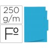 SUBCARPETA CARTULINA GIO FOLIO PESTAÑA CENTRAL 250 G/M2 AZUL