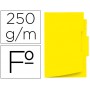 SUBCARPETA CARTULINA GIO FOLIO PESTAÑA CENTRAL 250 G/M2 AMARILLO