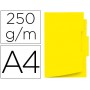SUBCARPETA CARTULINA GIO DIN A4 PESTAÑA CENTRAL 250 G/M2 AMARILLO