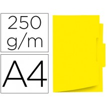 SUBCARPETA CARTULINA GIO DIN A4 PESTAÑA CENTRAL 250 G/M2 AMARILLO