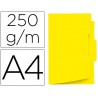 SUBCARPETA CARTULINA GIO DIN A4 PESTAÑA CENTRAL 250 G/M2 AMARILLO