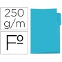 SUBCARPETA CARTULINA GIO FOLIO PESTAÑA IZQUIERDA 250 G/M2 AZUL