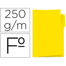 SUBCARPETA CARTULINA GIO FOLIO PESTAÑA IZQUIERDA 250 G/M2 AMARILLO