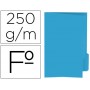 SUBCARPETA CARTULINA GIO FOLIO PESTAÑA DERECHA 250 G/M2 AZUL