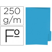 SUBCARPETA CARTULINA GIO FOLIO PESTAÑA DERECHA 250 G/M2 AZUL