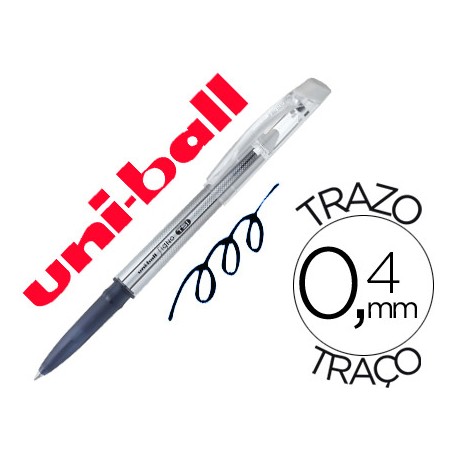 BOLIGRAFO UNI-BALL ROLLER UF-220 BORRABLE 0,7 MM TINTA GEL NEGRO