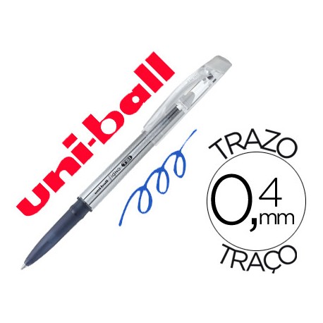 BOLIGRAFO UNI-BALL ROLLER UF-220 BORRABLE 0,7 MM TINTA GEL AZUL