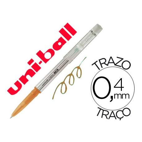 BOLIGRAFO UNI-BALL ROLLER UF-220 BORRABLE 0,7 MM TINTA GEL NARANJA