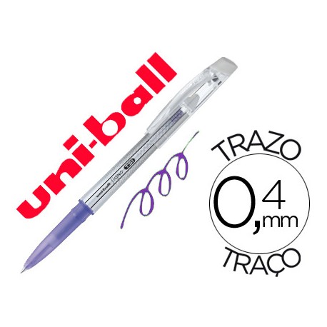 BOLIGRAFO UNI-BALL ROLLER UF-220 BORRABLE 0,7 MM TINTA GEL VIOLETA