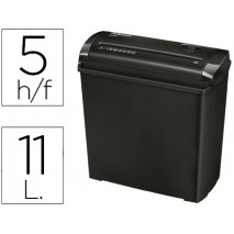 DESTRUCTORA DE DOCUMENTOS FELLOWES P-25S CAPACIDAD DE CORTE 5 HOJAS CORTE EN TIRAS