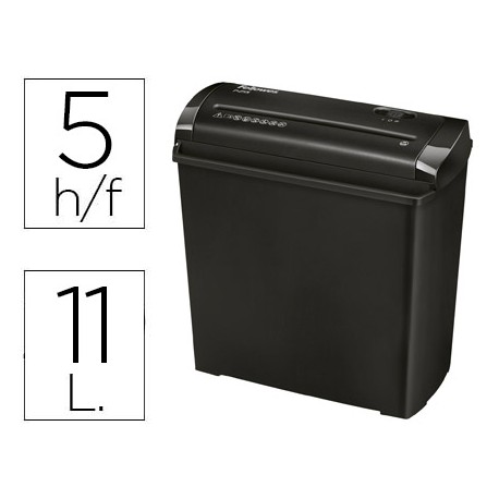 DESTRUCTORA DE DOCUMENTOS FELLOWES P-25S CAPACIDAD DE CORTE 5 HOJAS CORTE EN TIRAS
