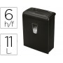 DESTRUCTORA DE DOCUMENTOS FELLOWES M-3C CAPACIDAD DE CORTE 6 HOJAS DESTRUYE GRAPAS CLIPS Y TARJETAS