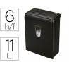 DESTRUCTORA DE DOCUMENTOS FELLOWES M-3C CAPACIDAD DE CORTE 6 HOJAS DESTRUYE GRAPAS CLIPS Y TARJETAS