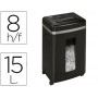 DESTRUCTORA DE DOCUMENTOS FELLOWES P-28S CAPACIDAD DE CORTE 8 HOJAS CORTE EN TIRAS