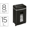 DESTRUCTORA DE DOCUMENTOS FELLOWES P-28S CAPACIDAD DE CORTE 8 HOJAS CORTE EN TIRAS