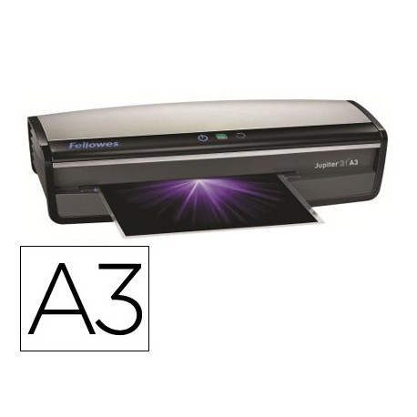 PLASTIFICADORA FELLOWES JUPITER-2 A3 6 RODILLOS PLASTIFICACION FRIO/CALIENTE HASTA 250 MICRAS