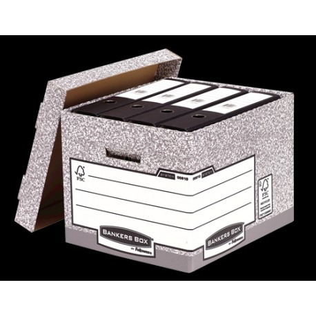 CAJON FELLOWES CARTON RECICLADO PARA ALMACEN. DE ARCHIVO CAPACIDAD 4 CAJAS DE ARCHIVO TAMAÑO DIN A4