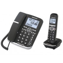 TELEFONO DAEWOO DTD-5500 COMBO FIJO+INALAMBRICO MANOS LIBRES RELLAMADA PANTALLA RETROILUMINADA COLOR