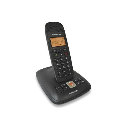 TELEFONO DAEWOO DTD-2100 CON CONTESTADOR PANTALLA RETROILUMINADA MANOS LIBRES COLOR NEGRO