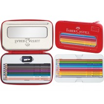PLUMIER ESCOLAR FABER CASTELL GRIP METALICO CON CREMALLERA COLOR ROJO 197X170X36 MM