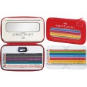 PLUMIER ESCOLAR FABER CASTELL GRIP METALICO CON CREMALLERA COLOR ROJO 197X170X36 MM