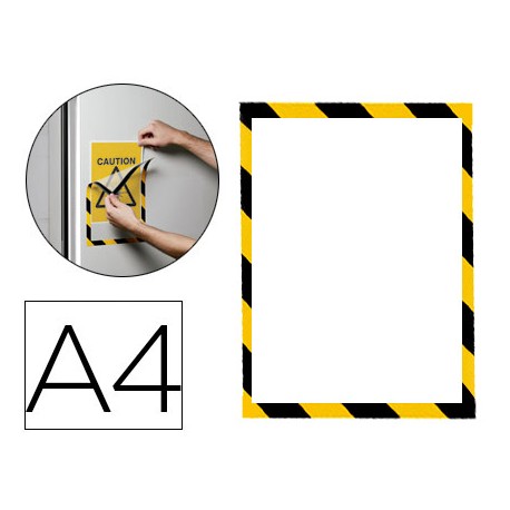 MARCO PORTA ANUNCIOS DURABLE MAGNETICO DIN A4 DORSO ADHESIVO REMOVIBLE PARA INFORMACION DE SEGURIDAD