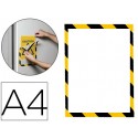 MARCO PORTA ANUNCIOS DURABLE MAGNETICO DIN A4 DORSO ADHESIVO REMOVIBLE PARA INFORMACION DE SEGURIDAD
