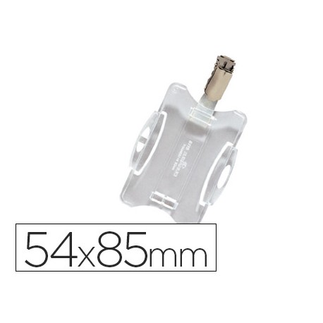 IDENTIFICADOR CON PINZA GIRATORIA DURABLE USO VERTICAL/HORIZONTAL 54X85 MM