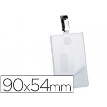 IDENTIFICADOR CON PINZA GIRATORIA DURABLE VERTICAL PVC 90X54 MM