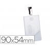 IDENTIFICADOR CON PINZA GIRATORIA DURABLE VERTICAL PVC 90X54 MM