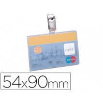 IDENTIFICADOR CON PINZA GIRATORIA DURABLE HORIZONTAL PVC 54X90 MM