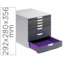 FICHERO CAJONES DE SOBREMESA DURABLE VARICOLOR APILABLES 7 CAJONES PLASTICO 292X280X356 MM