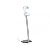 EXPOSITOR DURABLE DE SUELO ALTURA AJUSTABLE CON PANEL FRONTAL DIN A4 USO VERTICAL/HORIZONTAL COLOR