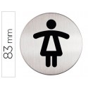 PICTOGRAMA ADHESIVO DURABLE WC SEÑORA 83 MM