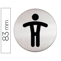 PICTOGRAMA ADHESIVO DURABLE WC CABALLERO 83 MM