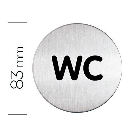 PICTOGRAMA ADHESIVO DURABLE WC 83 MM
