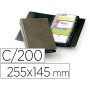TARJETERO DURABLE VISIFIX 4 ANILLAS 25 FUNDAS CON INDICE ALFABETICO PARA 200 TARJETAS VISITAS 57X90
