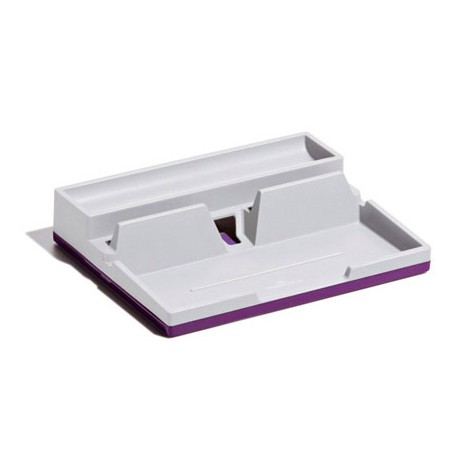 ORGANIZADOR SOBREMESA DURABLE VARICOLOR SMART OFFICE PLASTICO GRIS/MORADO 50X190X240 MM
