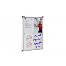 VITRINA DE ANUNCIOS NOBO MURAL MAGNETICA EXTRAPLANA DE INTERIOR CON PUERTA Y MARCO CON CERRADURA DE