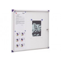 VITRINA DE ANUNCIOS NOBO MURAL MAGNETICA DE EXTERIOR DIN A4 CON PUERTA Y MARCO CON CERRADURA DE ALUM