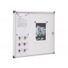 VITRINA DE ANUNCIOS NOBO MURAL MAGNETICA DE EXTERIOR DIN A4 CON PUERTA Y MARCO CON CERRADURA DE ALUM