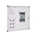 VITRINA DE ANUNCIOS NOBO MURAL MAGNETICA DE EXTERIOR DIN A4 CON PUERTA Y MARCO CON CERRADURA DE ALUM